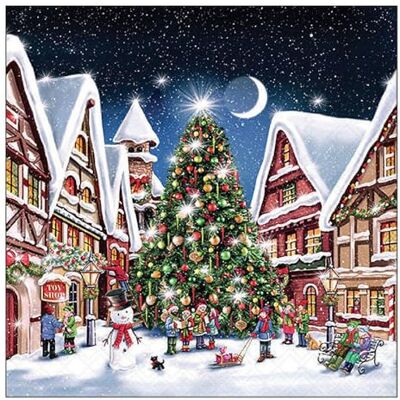 Ambiente Serviette Christmas Market, 33 x 33 cm, 20 pièces, idéal pour la décoration de la table, la fête, les fêtes - Publicité Ambiente Serviette Christmas Market, 33 x 33 cm, 20 pièces, idéal pour la décoration de la table, la fête, les fêtes - Publicité