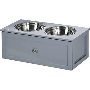 PawHut gamelle pour chien avec tiroir, gamelle surélevée, double en Acier Inoxydable, pour Chiens de Taille Moyenne, avec Espace de Rangement - Publicité PawHut gamelle pour chien avec tiroir, gamelle surélevée, double en Acier Inoxydable, pour Chiens de Taille Moyenne, avec Espace de Rangement - Publicité