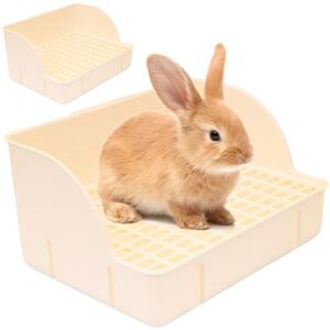 NASSMOSSE Bac à litière pour Lapin, bac à litière carré en Plastique pour Cochon d'Inde, Toilettes pour Lapin faciles Installer avec Bouton, entraîneur de Pot Facile Nettoyer pour Petit Animal/Cochon d'ind - Publicité NASSMOSSE Bac à litière pour Lapin, bac à litière carré en Plastique pour Cochon d'Inde, Toilettes pour Lapin faciles Installer avec Bouton, entraîneur de Pot Facile Nettoyer pour Petit Animal/Cochon d'ind - Publicité