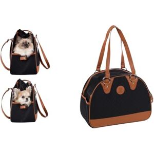 FLAMINGO GEWA Leather Specialties Sac de Transport Paddie Noir – 41x19x30cm – Pour Chat ou Petit Chien Confortable, Aéré et Pliable avec Intérieur Matelassé - Publicité FLAMINGO GEWA Leather Specialties Sac de Transport Paddie Noir – 41x19x30cm – Pour Chat ou Petit Chien Confortable, Aéré et Pliable avec Intérieur Matelassé - Publicité
