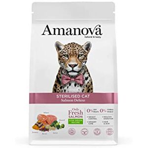 Amanova Super Premium Croquettes pour Chats stérilisés Saveur Saumon 100% Naturel, hypoallergénique et monoprotéique Cruelty Free (1,5 Kg) - Publicité Amanova Super Premium Croquettes pour Chats stérilisés Saveur Saumon 100% Naturel, hypoallergénique et monoprotéique Cruelty Free (1,5 Kg) - Publicité