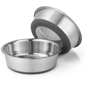 Zaxiva Lot de 2 Gamelles Chien INOX, Fond Caoutchouc Antidérapant, Lavable Lave-Vaisselle, Facile à Nettoyer, Résistant à la Rouille, pour Chiens de Taille Moyenne - Publicité Zaxiva Lot de 2 Gamelles Chien INOX, Fond Caoutchouc Antidérapant, Lavable Lave-Vaisselle, Facile à Nettoyer, Résistant à la Rouille, pour Chiens de Taille Moyenne - Publicité