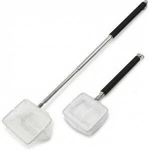 QWORK® 2Pcs Épuisette pour Aquarium, Filet D'atterrissage De Pêche, Filets De Pêche pour Réservoirs, Extensible 19-54 cm, Noir - Publicité QWORK® 2Pcs Épuisette pour Aquarium, Filet D'atterrissage De Pêche, Filets De Pêche pour Réservoirs, Extensible 19-54 cm, Noir - Publicité