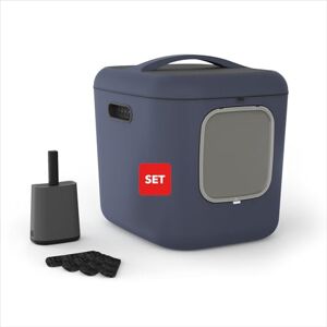 Rotho MyPet Bea Bac à litière XXL avec couvercle et pelle, plastique (PP recyclé), bleu, 61,4 x 49,9 x 57,6 cm - Publicité Rotho MyPet Bea Bac à litière XXL avec couvercle et pelle, plastique (PP recyclé), bleu, 61,4 x 49,9 x 57,6 cm - Publicité