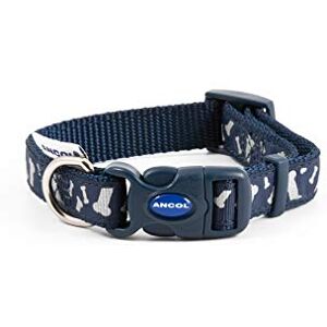 Collier Réfléchissant en Nylon Ancol - Os Bleus - 45-70cm - Publicité Collier Réfléchissant en Nylon Ancol - Os Bleus - 45-70cm - Publicité