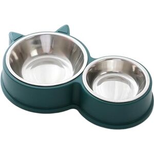 Vervevum Gamelle pour Chat en Acier Inoxydable, Ensemble pour Chat Double Monobloc Vert avec Coussinet de Pied antidérapant, Nourriture et Eau Amovibles pour Animaux de Compagnie pour Chats et Chiens (Vert) - Publicité Vervevum Gamelle pour Chat en Acier Inoxydable, Ensemble pour Chat Double Monobloc Vert avec Coussinet de Pied antidérapant, Nourriture et Eau Amovibles pour Animaux de Compagnie pour Chats et Chiens (Vert) - Publicité