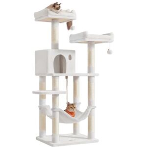 Arbre à chat Feandrea à deux niveaux - Tour avec grotte - Publicité Arbre à chat Feandrea à deux niveaux - Tour avec grotte - Publicité
