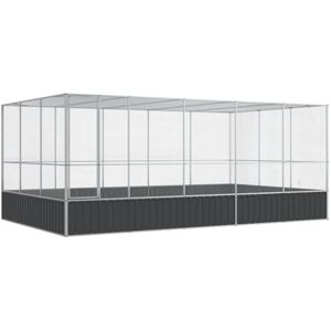vidaXL Volière avec Extension argenté 518x307x212 cm Acier, volière à Oiseaux, Cage à perroquets, Grande Cage à perroquets, Cage à perruches - Publicité vidaXL Volière avec Extension argenté 518x307x212 cm Acier, volière à Oiseaux, Cage à perroquets, Grande Cage à perroquets, Cage à perruches - Publicité
