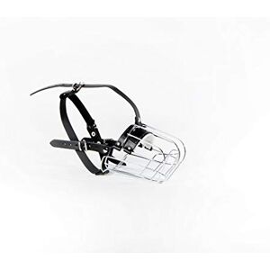 L&J Pets Uk Muselière en fil métallique pour chien Border Collie et autres chiens similaires (panier argenté/cuir noir, 4) - Publicité L&J Pets Uk Muselière en fil métallique pour chien Border Collie et autres chiens similaires (panier argenté/cuir noir, 4) - Publicité