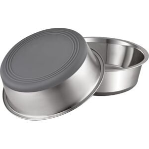 PEGGY11 Bols pour Chiens en Acier Inoxydable en métal Design antidérapant du Fond en Caoutchouc Silicone Set idéal de gamelles d'eau pour Nourriture pour Petits, Moyens et Grands Chiens lot de 2 - Publicité PEGGY11 Bols pour Chiens en Acier Inoxydable en métal Design antidérapant du Fond en Caoutchouc Silicone Set idéal de gamelles d'eau pour Nourriture pour Petits, Moyens et Grands Chiens lot de 2 - Publicité