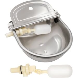 MUYIRTED Automatique Abreuvoir en Bol Acier Inoxydable Abreuvoir à Bétail avec 2 Réglable Valve À Flotteur Abreuvoir De Chien Chevaux Caprins - Publicité MUYIRTED Automatique Abreuvoir en Bol Acier Inoxydable Abreuvoir à Bétail avec 2 Réglable Valve À Flotteur Abreuvoir De Chien Chevaux Caprins - Publicité