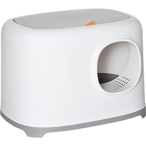 PawHut Bac à litière pour Chat Maison de Toilette fermée avec Couvercle et Pelle, Plastique (PP), 55L x 40l x 39H cm, Blanc - Publicité PawHut Bac à litière pour Chat Maison de Toilette fermée avec Couvercle et Pelle, Plastique (PP), 55L x 40l x 39H cm, Blanc - Publicité