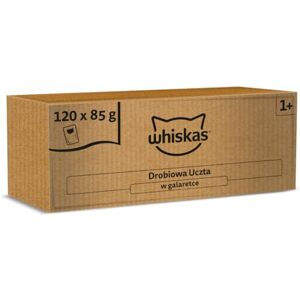 whiskas Festin de volaille en gelée nourriture humide pour chat en sachets 120x 85g - Publicité whiskas Festin de volaille en gelée nourriture humide pour chat en sachets 120x 85g - Publicité