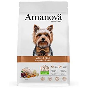 Amanova AMJ73NR  Super Premium Dry Food pour Chiens Adultes de Petite Race ou Mini Poulet au goût 100% Naturel, hypoallergénique et monoprotéique Cruelty Free (2 Kg) - Publicité Amanova AMJ73NR  Super Premium Dry Food pour Chiens Adultes de Petite Race ou Mini Poulet au goût 100% Naturel, hypoallergénique et monoprotéique Cruelty Free (2 Kg) - Publicité