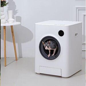 XDLYWUZIQ Bac à Litière pour Chat Autonettoyant Déodorant Réutilisable Bac à Litière pour Chat Anti-éclaboussures Bac à Litière Fermé Grand, Très Grande Capacité pour Plusieurs Chats, Contrôle App - Publicité XDLYWUZIQ Bac à Litière pour Chat Autonettoyant Déodorant Réutilisable Bac à Litière pour Chat Anti-éclaboussures Bac à Litière Fermé Grand, Très Grande Capacité pour Plusieurs Chats, Contrôle App - Publicité