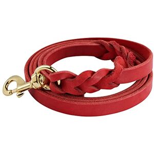 DAIHAQIKO Laisse en cuir tressé pour chien 4ft/6ft Heavy Duty formation pour grande moyenne petite race chien Brown Standard Pet laisses - Publicité