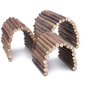Wudong Lot de 3 échelles en bois Pont à mâcher Pour hamster, reptile, lézard, tortue, hérisson, petit animal à mâcher - Publicité Wudong Lot de 3 échelles en bois Pont à mâcher Pour hamster, reptile, lézard, tortue, hérisson, petit animal à mâcher - Publicité