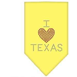 Mirage Pet Products Mirage I Heart Texas Bandana à Strass Jaune Taille S - Publicité