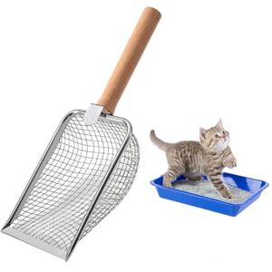 Nokwocy Pelle à litière pour Chat en métal avec poignée en Bois Taille des Pores de 4mm Pelle pour Chat, Pelle litiere Chat, Pelle a litiere Chat, Pelle litiere (Wood) - Publicité Nokwocy Pelle à litière pour Chat en métal avec poignée en Bois Taille des Pores de 4mm Pelle pour Chat, Pelle litiere Chat, Pelle a litiere Chat, Pelle litiere (Wood) - Publicité