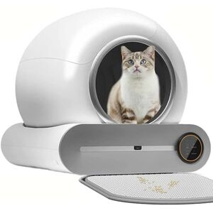 GJBMXSM Litiere Chat Autonettoyante,65L Bac à Litière pour Chat Automatique des Contrôleur Sable Amovible/Alarme sécurisée/Contrôle APP/Anti-Pinch/Lit à litière Anti-Odeur pour Plusieurs Chats - Publicité GJBMXSM Litiere Chat Autonettoyante,65L Bac à Litière pour Chat Automatique des Contrôleur Sable Amovible/Alarme sécurisée/Contrôle APP/Anti-Pinch/Lit à litière Anti-Odeur pour Plusieurs Chats - Publicité