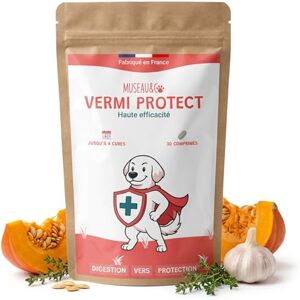 Museau & Co Vermifuge Naturel Chien Chat Antiparasitaire Plantes Courge Ail Thym vers Intestinaux 30 Comprimés Chien 2-10kg 10-20kg 20-40kg Formulé par des Vétérinaires Fabriqué en France - Publicité Museau & Co Vermifuge Naturel Chien Chat Antiparasitaire Plantes Courge Ail Thym vers Intestinaux 30 Comprimés Chien 2-10kg 10-20kg 20-40kg Formulé par des Vétérinaires Fabriqué en France - Publicité