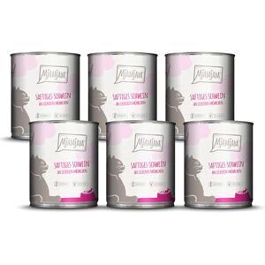 MjAMjAM Nourriture Humide Premium pour Chats Porc juteux avec de délicieuses Carottes, Paquet de 6 (6 x 800 g), sans céréales avec de la Viande supplémentaire - Publicité MjAMjAM Nourriture Humide Premium pour Chats Porc juteux avec de délicieuses Carottes, Paquet de 6 (6 x 800 g), sans céréales avec de la Viande supplémentaire - Publicité