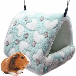 LeerKing Couchage Rongeur Peluche Petite Maison Hamster Hamac Jouet Lit Cabane pour Cochon d'Inde Lapin Chinchilla Furet, Cyan L - Publicité LeerKing Couchage Rongeur Peluche Petite Maison Hamster Hamac Jouet Lit Cabane pour Cochon d'Inde Lapin Chinchilla Furet, Cyan L - Publicité
