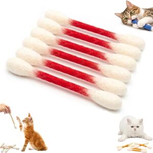 GUUTHQOR Coton Tige XL Jouet Chat,Cotton Swabs Cat Toys with Catnip,Durable Big Kitten Chew Dental Teething Ropes,Giant Interactive Felt Kitty Kicker Toy Sticks for Boredom, Exercise, Anxiety (Red) - Publicité GUUTHQOR Coton Tige XL Jouet Chat,Cotton Swabs Cat Toys with Catnip,Durable Big Kitten Chew Dental Teething Ropes,Giant Interactive Felt Kitty Kicker Toy Sticks for Boredom, Exercise, Anxiety (Red) - Publicité