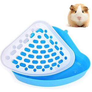 Bebester Toilettes pour Animaux domestiques, bac à litière d'angle pour Petit Animal Hamster, Chinchilla, Cochon d'Inde, Furet - Publicité Bebester Toilettes pour Animaux domestiques, bac à litière d'angle pour Petit Animal Hamster, Chinchilla, Cochon d'Inde, Furet - Publicité