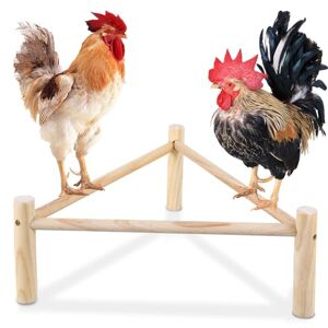 Sutowe Perchoir triangulaire en bois solide pour poulailler Accessoire d'entraînement pour poussins Jouet pour poules, oiseaux, perroquets, aras - Publicité