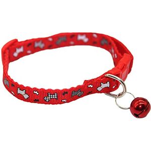 U-M Collier pour animal domestique, chiot, chiot, clochette en nylon réglable, chaîne décorative rouge de qualité supérieure et créative - Publicité U-M Collier pour animal domestique, chiot, chiot, clochette en nylon réglable, chaîne décorative rouge de qualité supérieure et créative - Publicité