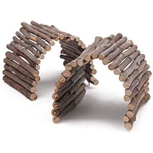 Wudong Lot de 2 ponts à mâcher en bois pour hamster, reptile, lézard, tortue, hérisson, petit animal - Publicité Wudong Lot de 2 ponts à mâcher en bois pour hamster, reptile, lézard, tortue, hérisson, petit animal - Publicité