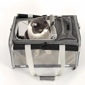 Kiepoar Sac de Transport pour Chat Chien 8kg, Sac Bandoulière Porté Transporteur Souple pour Petit Animal, Portable Pliable Spacieux et Respirant, Caisse Léger pour Voyage Airline Approuvé - Publicité Kiepoar Sac de Transport pour Chat Chien 8kg, Sac Bandoulière Porté Transporteur Souple pour Petit Animal, Portable Pliable Spacieux et Respirant, Caisse Léger pour Voyage Airline Approuvé - Publicité