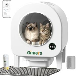 Gimars Litière pour Chat XXL 90 L Anti-pincement avec contrôle par Application, bac à litière Automatique pour Chat avec Tapis, Sacs poubelles et marchepied, Triple capteurs et contrôle des odeurs - Publicité Gimars Litière pour Chat XXL 90 L Anti-pincement avec contrôle par Application, bac à litière Automatique pour Chat avec Tapis, Sacs poubelles et marchepied, Triple capteurs et contrôle des odeurs - Publicité