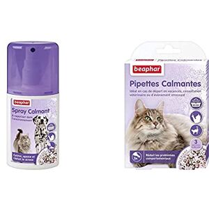 Beaphar – NO Stress – Spray calmant à la Valériane pour Chat – 125 ML & NO Stress – Pipettes calmantes à la Valériane pour Chat – Réduit Le Stress et Les problèmes comportementaux – 3 pipettes - Publicité