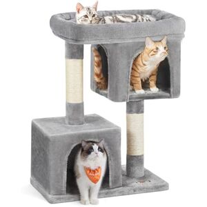 Feandrea Arbre à Chat, Tour de Jeux 84 cm, L, Maison pour Chats Jusqu’à 7 kg, Grande Plate-Forme, 2 Niches, Griffoir, Gris Clair PCT61W - Publicité Feandrea Arbre à Chat, Tour de Jeux 84 cm, L, Maison pour Chats Jusqu’à 7 kg, Grande Plate-Forme, 2 Niches, Griffoir, Gris Clair PCT61W - Publicité