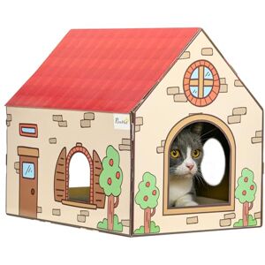 Maison pour Chats PawHut - Griffoir en carton recyclé pour intérieur - Publicité Maison pour Chats PawHut - Griffoir en carton recyclé pour intérieur - Publicité