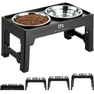 Marchul Gamelle Chien Surélevées de 4 Hauteurs Ajustables, Gamelle pour Chien avec 2 Bols en Acier Inoxydable, Pliable, Antidérapant, Convient aux Petits, Moyens et Grands Chiens - Publicité Marchul Gamelle Chien Surélevées de 4 Hauteurs Ajustables, Gamelle pour Chien avec 2 Bols en Acier Inoxydable, Pliable, Antidérapant, Convient aux Petits, Moyens et Grands Chiens - Publicité