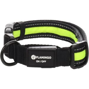 FLAMINGO Collier Chien – Flitzy Noir & Jaune M 35-50cm x 25mm x 5mm, LED, USB Rechargeable - Publicité FLAMINGO Collier Chien – Flitzy Noir & Jaune M 35-50cm x 25mm x 5mm, LED, USB Rechargeable - Publicité