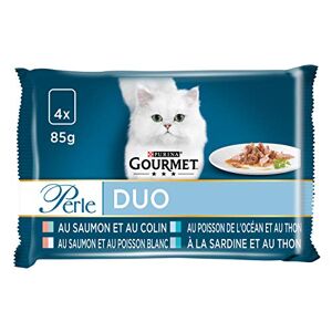 Gourmet Purina  Perle Duo pour Chat aux Poissons, 4 x 85g, 12 unités - Publicité