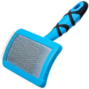 Groom Professional - Curved Soft Slicker Dog Brush - Bleu - Publicité Groom Professional - Curved Soft Slicker Dog Brush - Bleu - Publicité