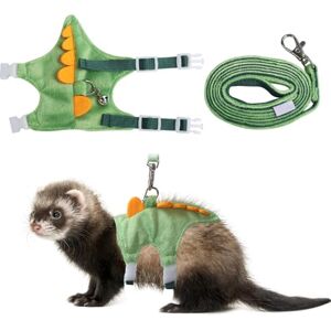 MiOYOOW Harnais pour Furet, Laisse Réglables pour Lapins, Gilet de Poitrine Réglable Court en Peluche avec Laisse et Clochette pour Cochon d'Inde, Petit Animal de Compagnie, Écureuils, Lapins - Publicité MiOYOOW Harnais pour Furet, Laisse Réglables pour Lapins, Gilet de Poitrine Réglable Court en Peluche avec Laisse et Clochette pour Cochon d'Inde, Petit Animal de Compagnie, Écureuils, Lapins - Publicité
