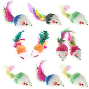 Siganorpy Airsun Lot de 10 jouets à fourrure Souris pour chat animal de compagnie - Publicité Siganorpy Airsun Lot de 10 jouets à fourrure Souris pour chat animal de compagnie - Publicité