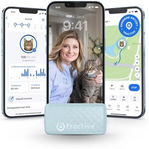 Tractive – Collier GPS Chat Connecté Mini N° 1 des GPS pour Chats Localisation GPS en Direct Historique de Localisation et Fonction Territoire Collier de Sécurité Inclus (Menthe) - Publicité Tractive – Collier GPS Chat Connecté Mini N° 1 des GPS pour Chats Localisation GPS en Direct Historique de Localisation et Fonction Territoire Collier de Sécurité Inclus (Menthe) - Publicité