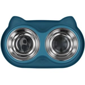 Samlonge Gamelle pour Chien Chat Antidérapante, Double Gamelle Distributeur Alimentation et Eau avec Pieds Anti-dérapants, Bols 2 en 1 en Acier Inoxydable pour Chatons Chiots Domestique (Bleu) - Publicité Samlonge Gamelle pour Chien Chat Antidérapante, Double Gamelle Distributeur Alimentation et Eau avec Pieds Anti-dérapants, Bols 2 en 1 en Acier Inoxydable pour Chatons Chiots Domestique (Bleu) - Publicité