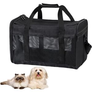 BYZESTY Sac de Transport Pliable pour Chat et Petit Chien Avec Bandoulière Réglable Pour Voiture, Aviateur et Train (Noir, M) - Publicité BYZESTY Sac de Transport Pliable pour Chat et Petit Chien Avec Bandoulière Réglable Pour Voiture, Aviateur et Train (Noir, M) - Publicité