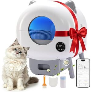 GTPLAYER Litiere Chat Autonettoyante 66L, Litière Automatique avec Contrôle APP, Anti‑Pincement, Éclairage LED 6 Couleurs, Bac Litiere pour Chat Inclus Tapis & Déodorant, pour Plusieurs Chats, Blanc - Publicité GTPLAYER Litiere Chat Autonettoyante 66L, Litière Automatique avec Contrôle APP, Anti‑Pincement, Éclairage LED 6 Couleurs, Bac Litiere pour Chat Inclus Tapis & Déodorant, pour Plusieurs Chats, Blanc - Publicité