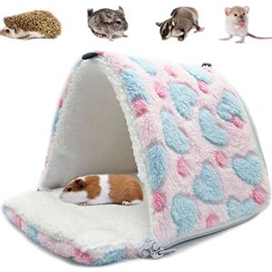 LeerKing Couchage Rongeur Peluche Petite Maison Hamster Hamac Jouet Lit Cabane pour Cochon d'Inde Lapin Chinchilla Furet, Rose L - Publicité LeerKing Couchage Rongeur Peluche Petite Maison Hamster Hamac Jouet Lit Cabane pour Cochon d'Inde Lapin Chinchilla Furet, Rose L - Publicité