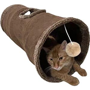 Abonda Tunnel en peluche pour chat, tunnel pliable pour chat, jeu pour chat avec trous, jouet pliable pour chatons, chiots et lapins d'intérieur - Publicité Abonda Tunnel en peluche pour chat, tunnel pliable pour chat, jeu pour chat avec trous, jouet pliable pour chatons, chiots et lapins d'intérieur - Publicité