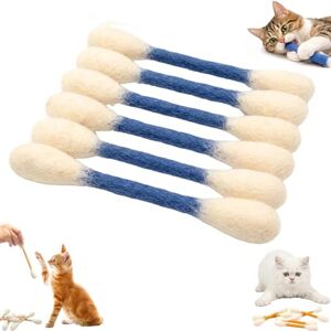 GUUTHQOR Coton Tige XL Jouet Chat,Cotton Swabs Cat Toys with Catnip,Durable Big Kitten Chew Dental Teething Ropes,Giant Interactive Felt Kitty Kicker Toy Sticks for Boredom, Exercise, Anxiety (Blue) - Publicité GUUTHQOR Coton Tige XL Jouet Chat,Cotton Swabs Cat Toys with Catnip,Durable Big Kitten Chew Dental Teething Ropes,Giant Interactive Felt Kitty Kicker Toy Sticks for Boredom, Exercise, Anxiety (Blue) - Publicité